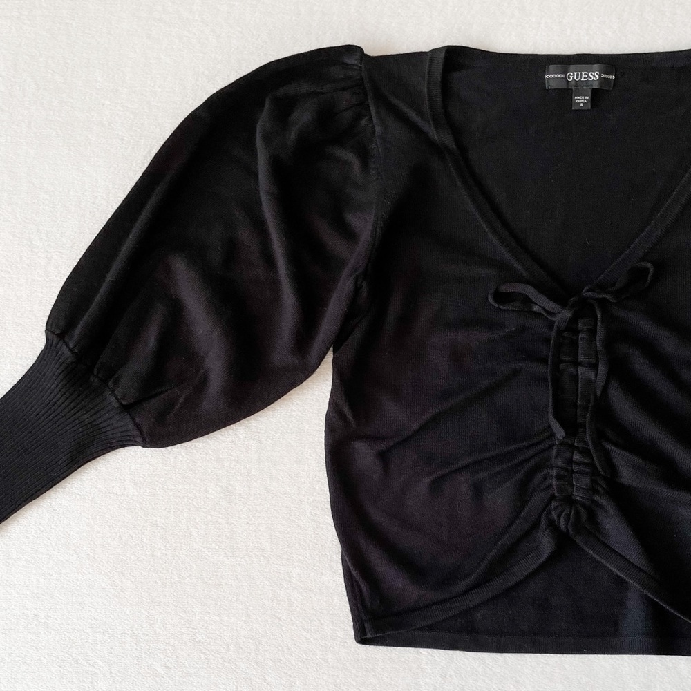 Guess Puff Sleeve Ruched Top - Picture 6 of 9